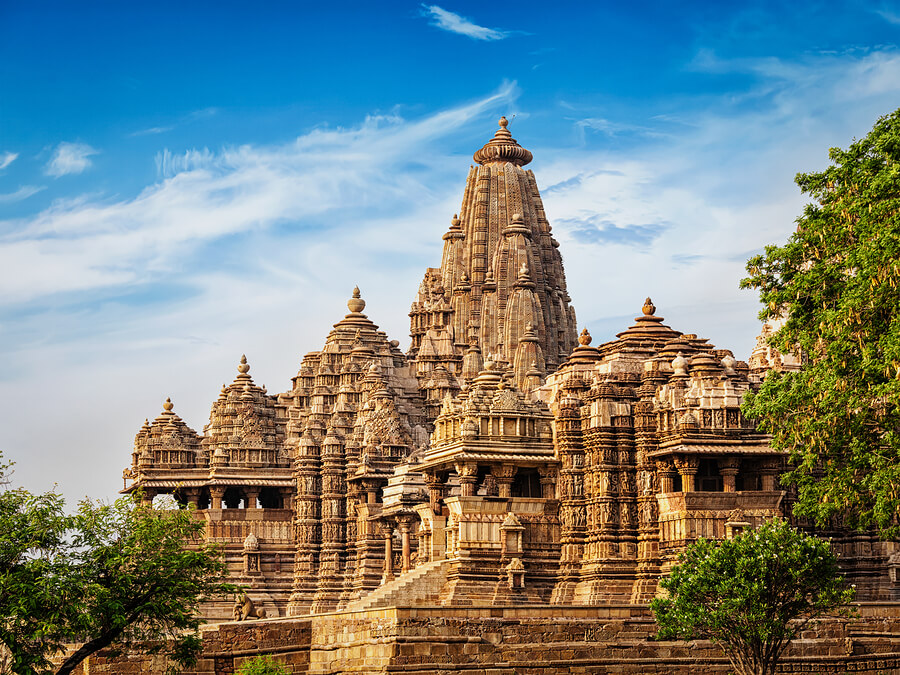 Famous Indian tourist landmark - Kandariya Mahadev Temple, Khaju