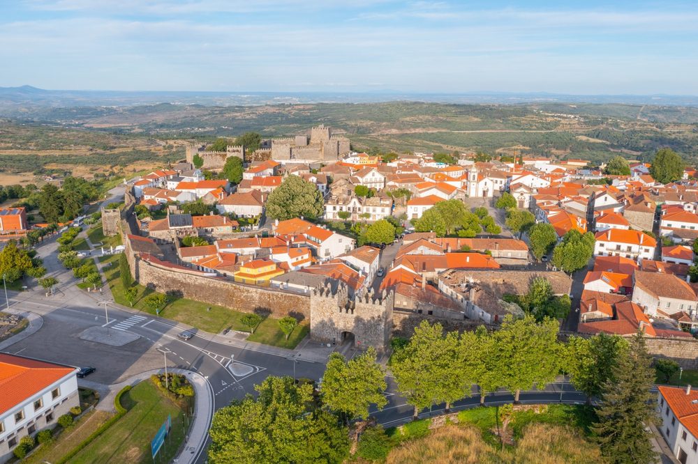 Aerial,View,Of,Portuguese,Town,Trancoso